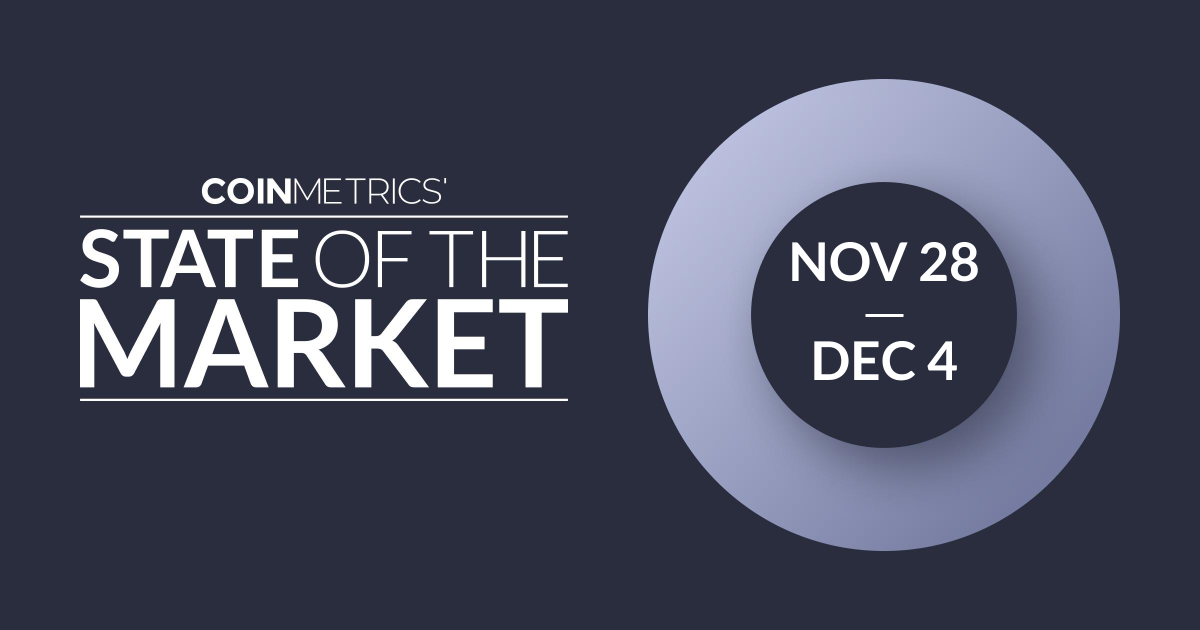 dark indigo background with white text saying state of the market with nov 28-dec 4 in a lighter blue circle